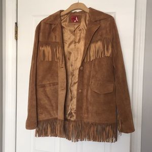Vintage Volcom suede fringe jacket
